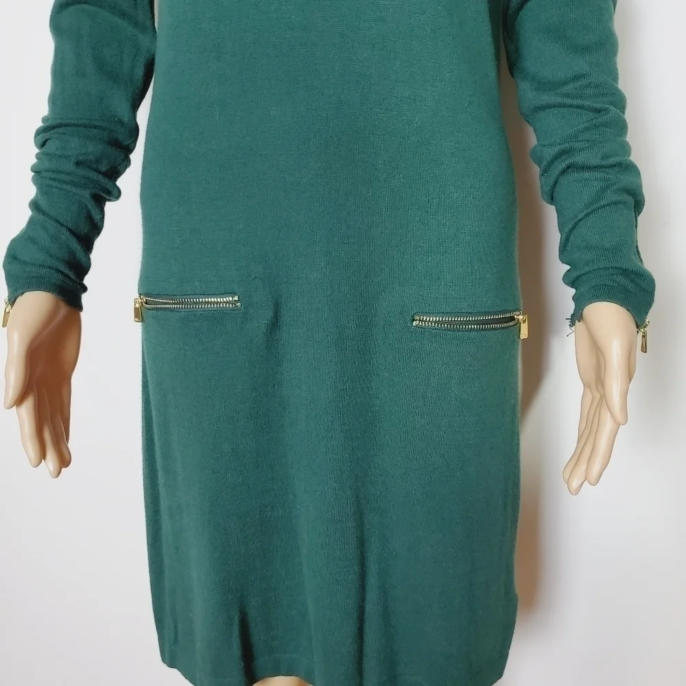Michael kors long sleeve Zipper details dress